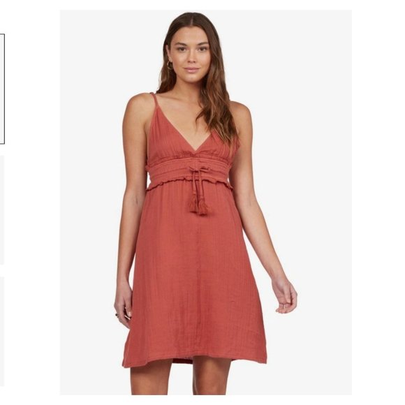 Roxy Simple‎ Blossom Mini Dress Marsala XS - Picture 1 of 5